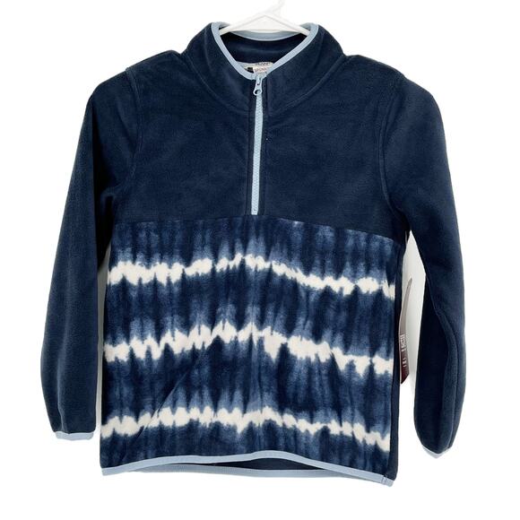 Seven Oaks Children's 1/4 Zip Fleece Pull Over Sweatshirt in Blue Size 6/7 - Picture 3 of 13